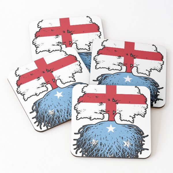 Item preview, Micronesia Micronesian English England Tree Roots Flag designed and sold by FlagX.