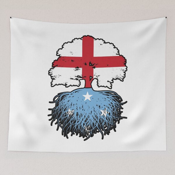 Item preview, Micronesia Micronesian English England Tree Roots Flag designed and sold by FlagX.