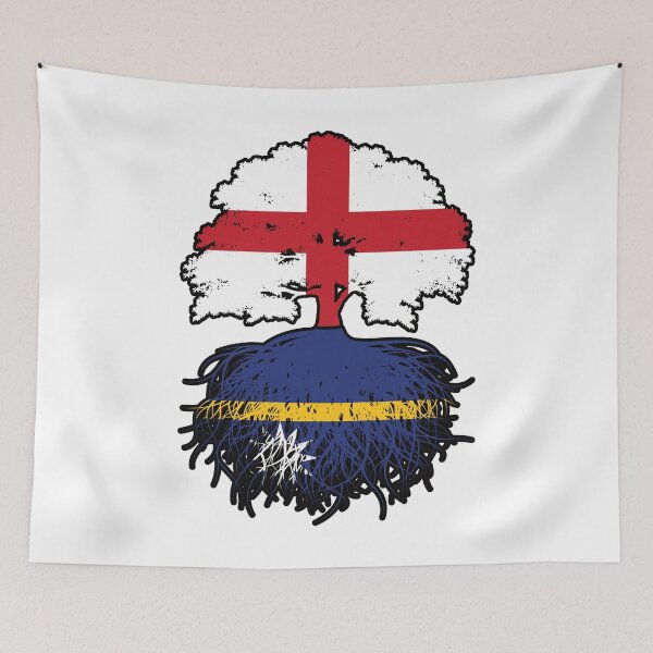 Item preview, Nauru Nauruan English England Tree Roots Flag designed and sold by FlagX.