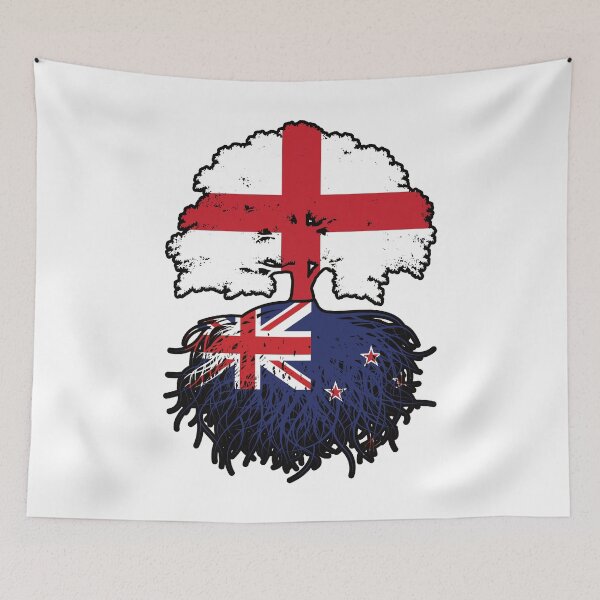 Item preview, New Zealand New Zealander English England Tree Roots Flag designed and sold by FlagX.