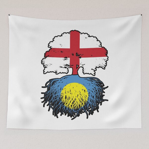 Item preview, Palau Palauan English England Tree Roots Flag designed and sold by FlagX.