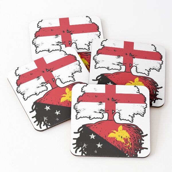 Item preview, Papua New Guinea Papuan English England Tree Roots Flag designed and sold by FlagX.