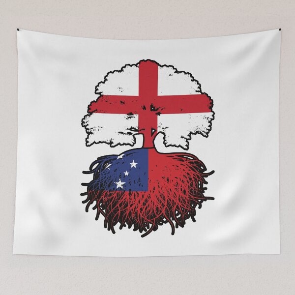 Item preview, Samoa Samoan English England Tree Roots Flag designed and sold by FlagX.