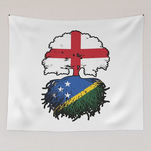 Item preview, Solomon Islands Solomon Islander English England Tree Roots Flag designed and sold by FlagX.