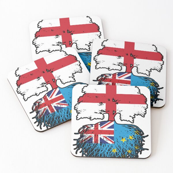 Item preview, Tuvalu Tuvaluan English England Tree Roots Flag designed and sold by FlagX.