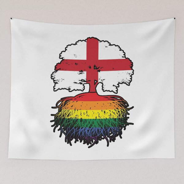 Item preview, Lgbtq Gay English England Tree Roots Flag designed and sold by FlagX.