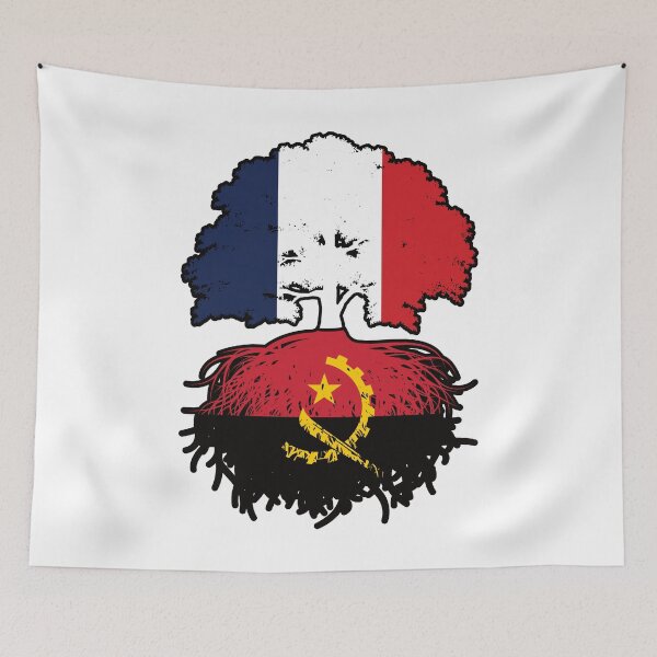 Item preview, Angola Angolan French France Tree Roots Flag designed and sold by FlagX.