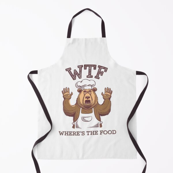 Item preview, Hungry Bear's Meltdown, WTF, Where’s the Food, funnyfits70, Humor, Funny, retro, vintage, funny quotes, animal humor, designed and sold by FunnyFits70.