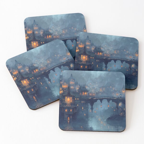 Item preview, Mystical Night Village designed and sold by jgvisualarts.