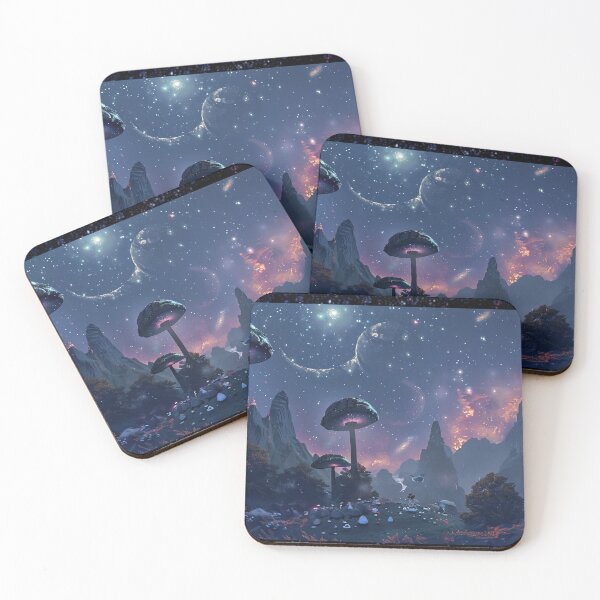 Item preview, Cosmic Mushroom Landscape designed and sold by jgvisualarts.