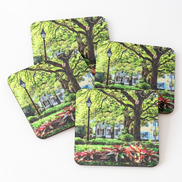 Item preview, Watercolor depiction of Washington Square in Savannah, Georgia designed and sold by GestaltImagery.