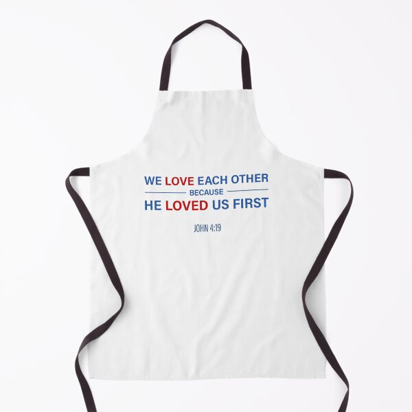 Item preview, We Love Each Other Because He Loved Us First | John 4:19 (Blue and Red Design) designed and sold by FilipeFerreira.