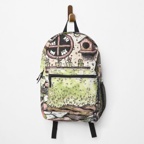 Item preview, vintage watercolor abandoned suburban cottage designed and sold by ETHER1997.