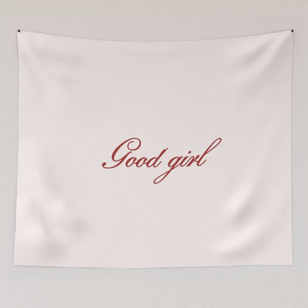 Item preview, good girl - red cursive handwriting designed and sold by Neadoodles.