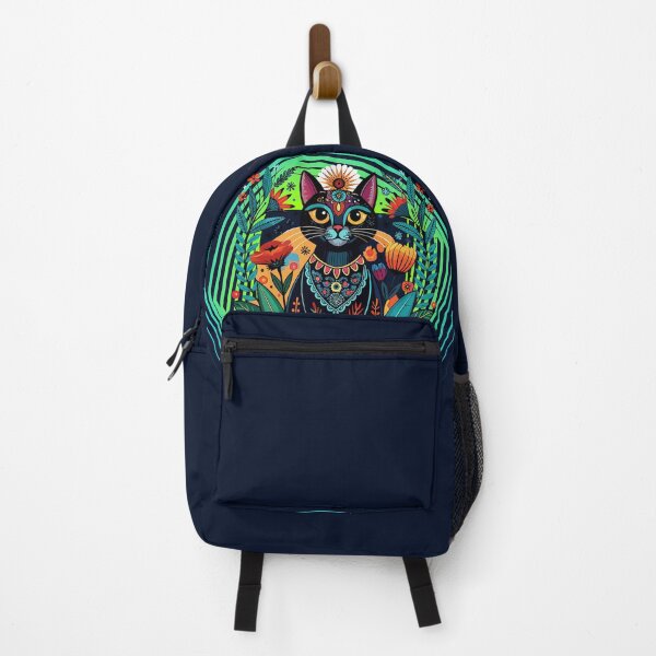 Item preview, Art - Black Cat Mandala with Flowers in Nature - D1 designed and sold by CuPensky.