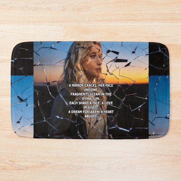 Item preview, Shattered Reflections - Broken Heart Poetry Art Work designed and sold by Unwind-Art-Work.