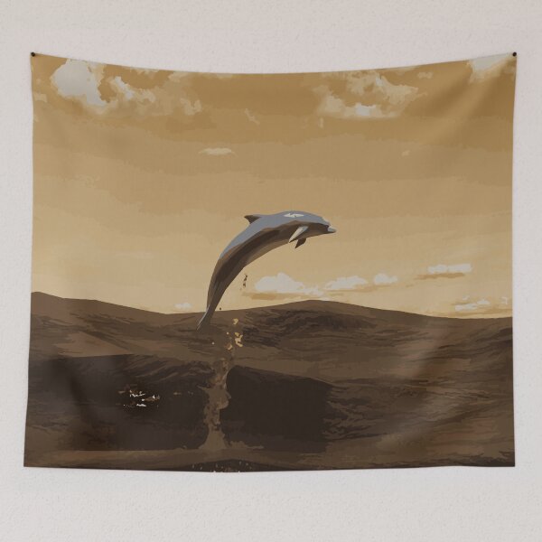 Item preview, Dolphin Illustration - Golden Hour designed and sold by OG-Graphics.