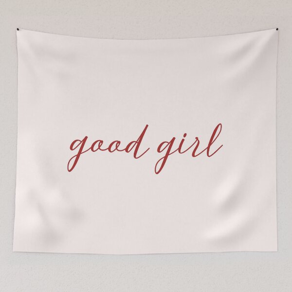 Item preview, good girl - red cursive handwriting designed and sold by Neadoodles.