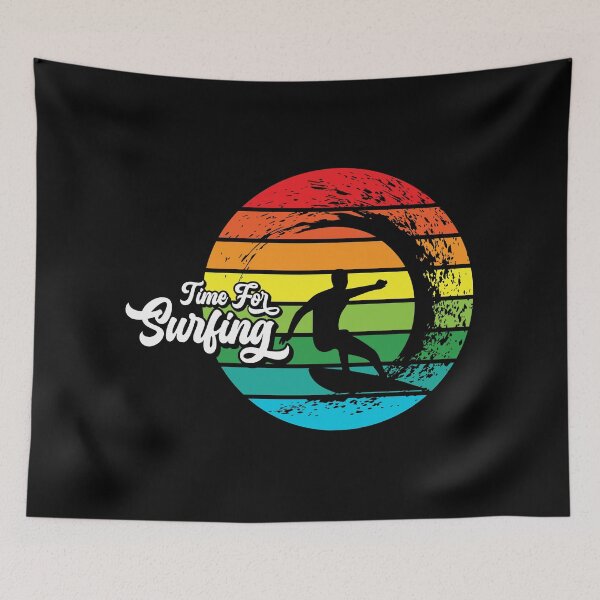 Item preview, Retro "Time for Surfing" Design for Wave Lovers designed and sold by TheDiveShirt.