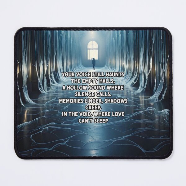 Item preview, Echoes in the Void - Broken Heart Poetry Art Work designed and sold by Unwind-Art-Work.