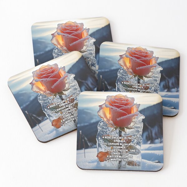 Item preview, The Frozen Rose - Broken Heart Poetry Art Work designed and sold by Unwind-Art-Work.