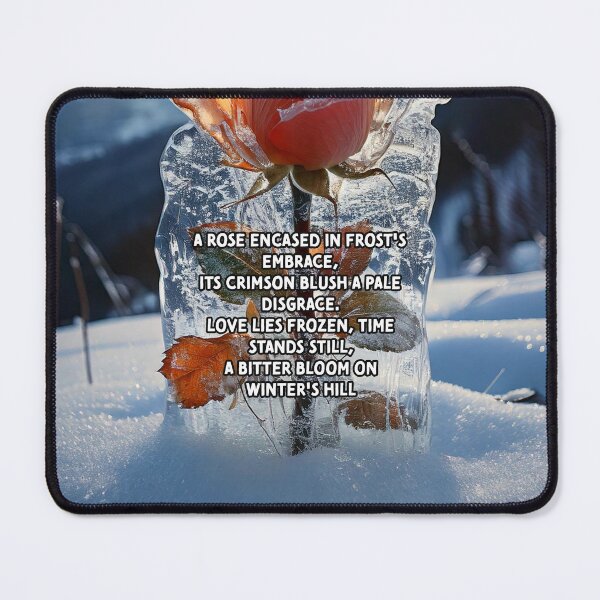 Item preview, The Frozen Rose - Broken Heart Poetry Art Work designed and sold by Unwind-Art-Work.