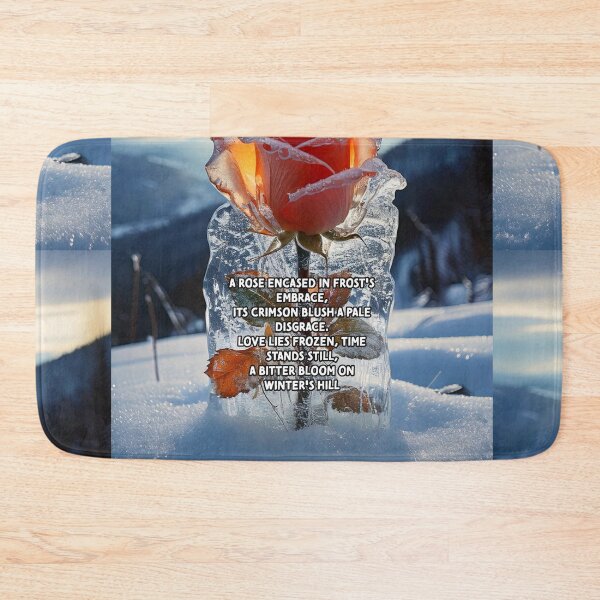 Item preview, The Frozen Rose - Broken Heart Poetry Art Work designed and sold by Unwind-Art-Work.