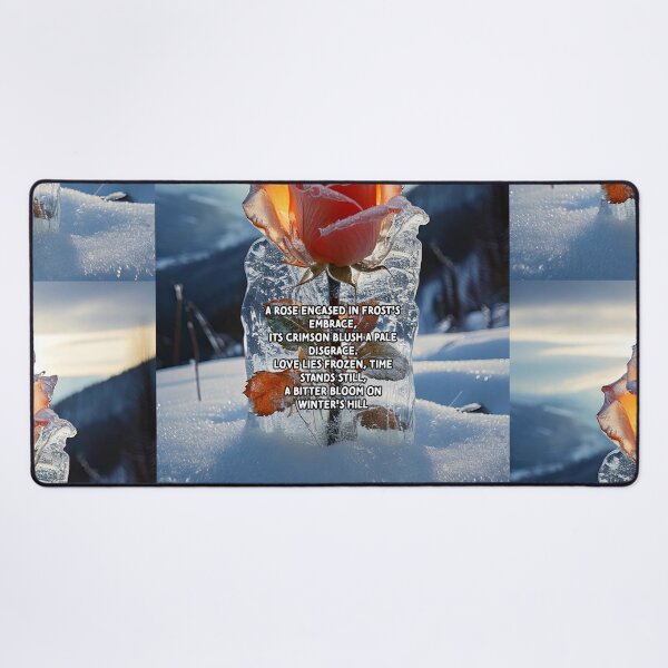 Item preview, The Frozen Rose - Broken Heart Poetry Art Work designed and sold by Unwind-Art-Work.