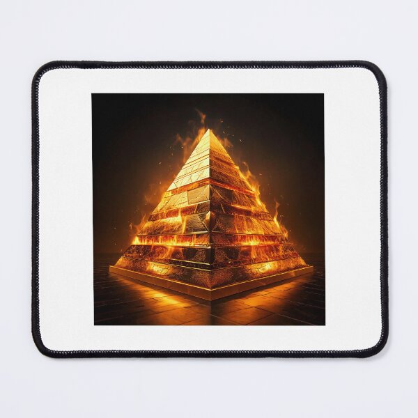 Item preview, Flaming Golden Pyramid designed and sold by enlightenedonez.