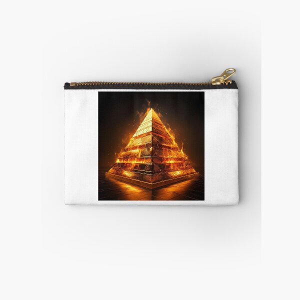 Item preview, Flaming Golden Pyramid designed and sold by enlightenedonez.