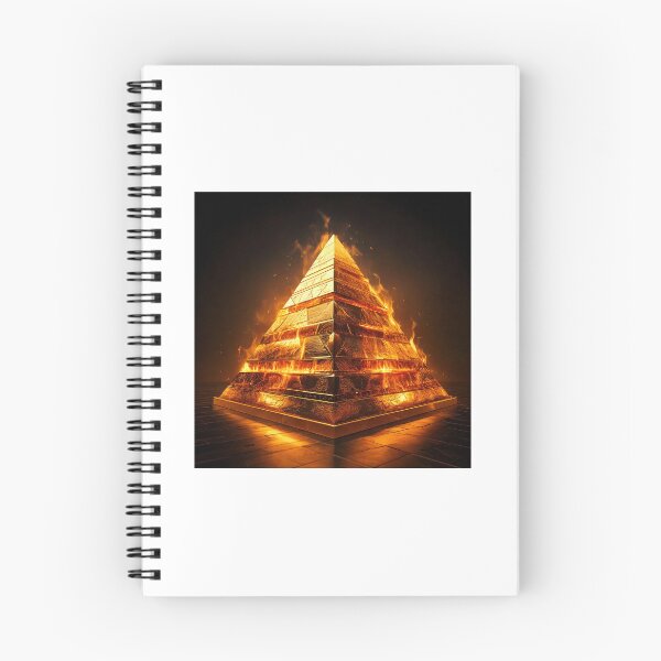 Item preview, Flaming Golden Pyramid designed and sold by enlightenedonez.