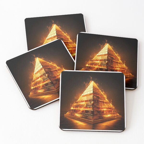Artikelvorschau, Flammende goldene Pyramide entworfen und verkauft von enlightenedonez.