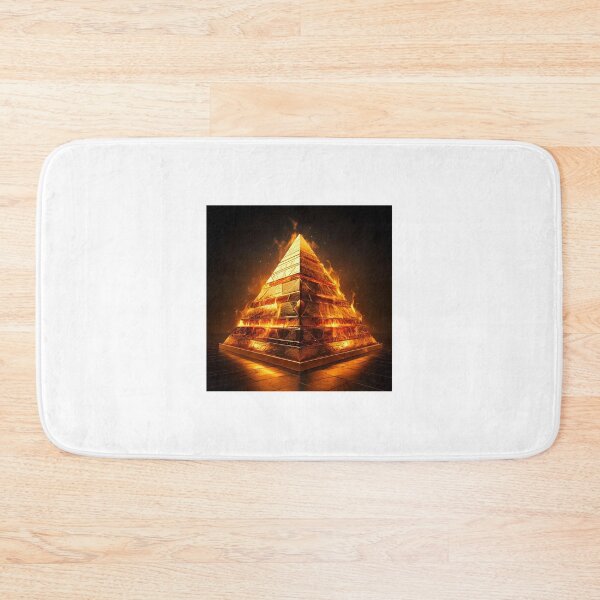 Item preview, Flaming Golden Pyramid designed and sold by enlightenedonez.