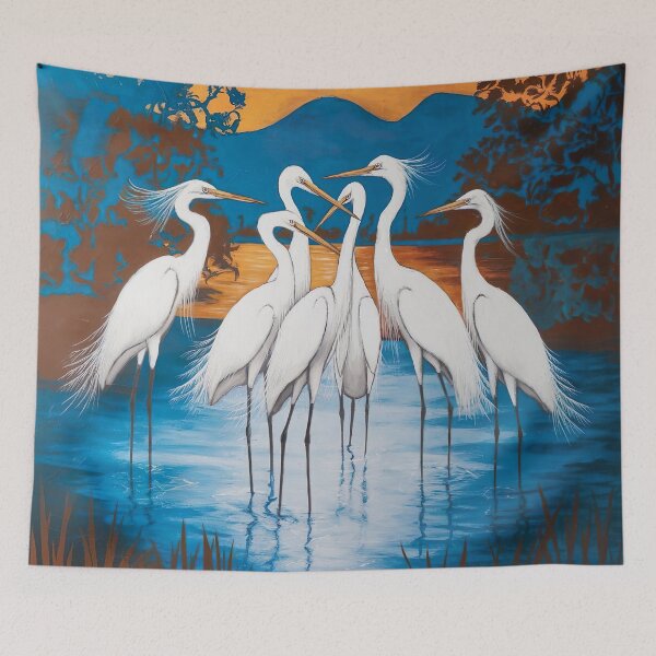 Item preview, Inspired By Group of Egrets by Ohara Koson  designed and sold by Tamas Das.
