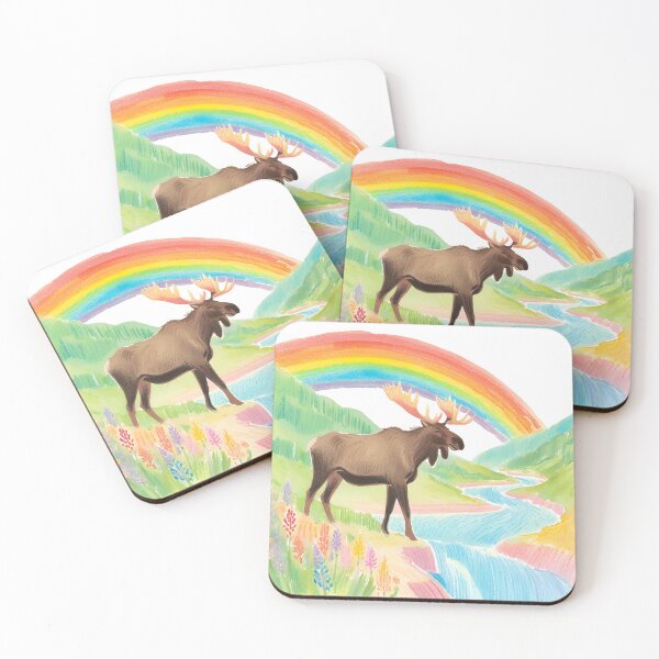Item preview, Aly’s Moose Rainbow River designed and sold by LeetlBug.