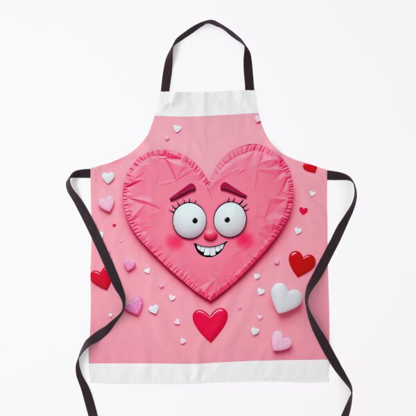 Item preview, Corazón de dibujos animados feliz sobre fondo rosa designed and sold by DanielC89.