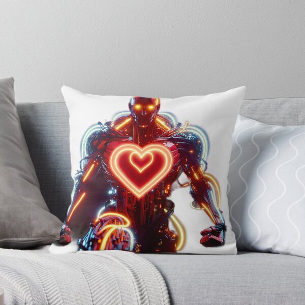 Item preview, Corazón cibernético: diseño de inteligencia artificial con robot de neón designed and sold by DanielC89.