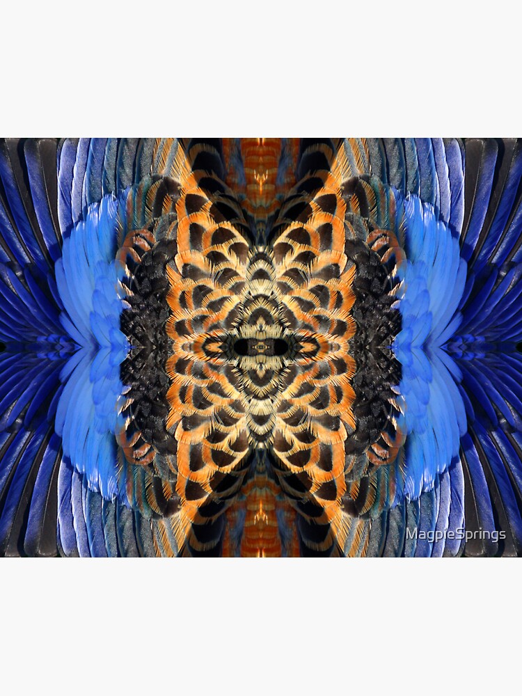 Thumbnail 3 of 3, Sticker, Rosella feathers at Magpie Springs by Adelaide artist Avril Thomas designed and sold by MagpieSprings.
