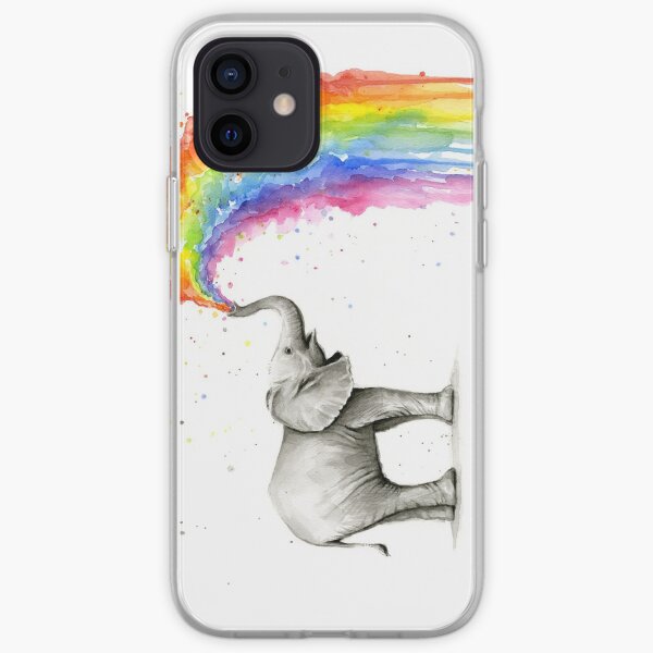 Baby-Elefant-Sprühregenbogen iPhone Flexible Hülle