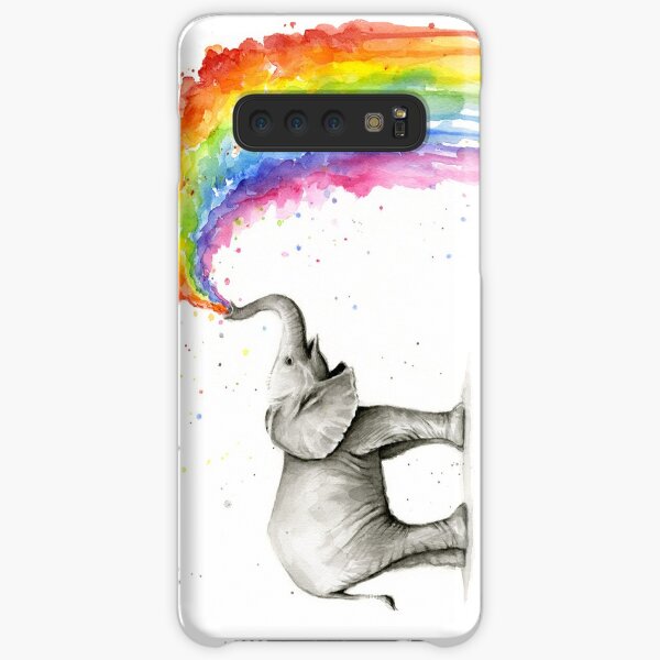 Baby Elephant Spraying Rainbow Samsung Galaxy Snap Case