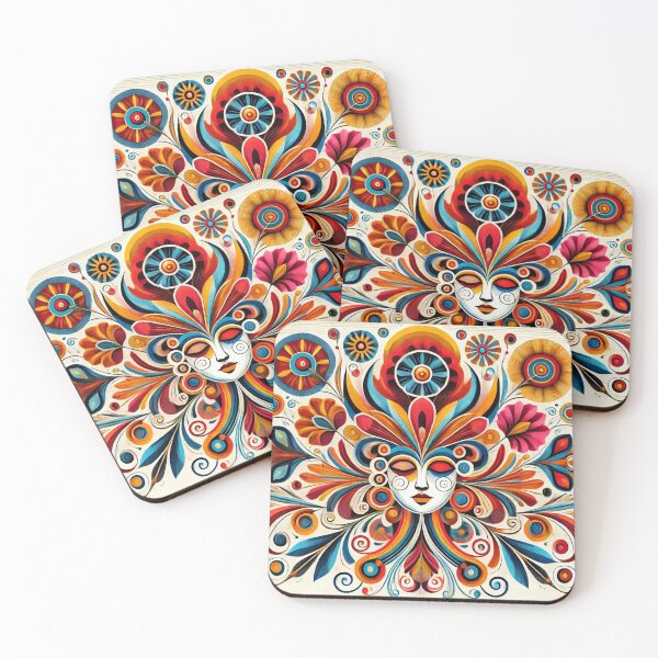 Item preview, Colorful carnival motif with face motif designed and sold by Sigtrix.