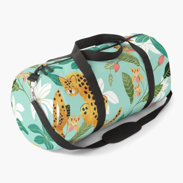 Item preview, Cheetah Jungle, Wildlife Nature Wild Cats Tigers Leopard Botanical Animals Mint Quirky Illustration designed and sold by 83oranges.com.