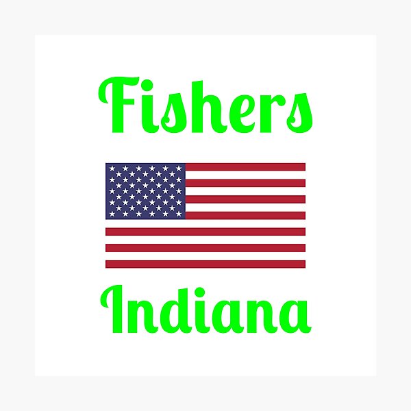 Item preview, Fishers Indiana - Stylish Prints, designed and sold by Fleetwood1994.