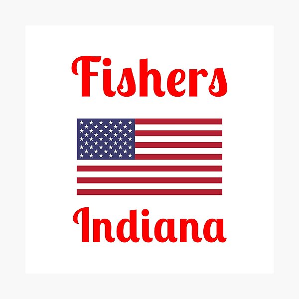 Item preview, Fishers Indiana - Stylish Prints, designed and sold by Fleetwood1994.