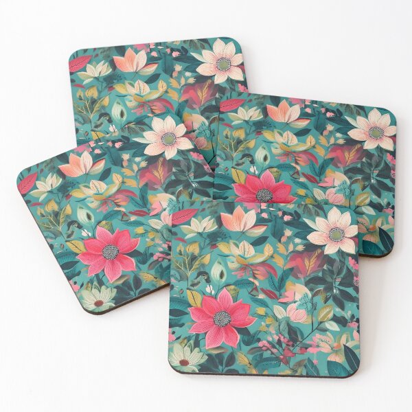 Item preview, floral motifs scandinavian inspired pattern designed and sold by Designbes.