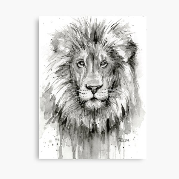 Item preview, Lion Watercolor Painting designed and sold by Olga Shvartsur.