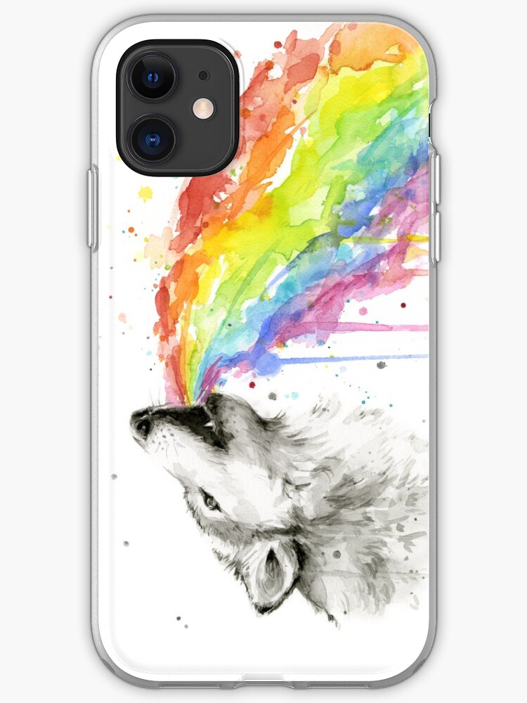 Wolf Howling Watercolor iPhone 11 case Wolf Howling Watercolor iPhone 11 case
