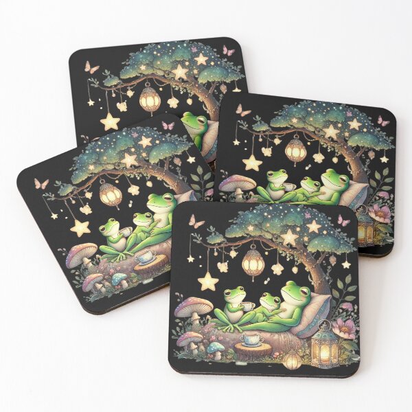 Item preview, Frogs Camping by the Fire - Jungle Adventure Atmosphere designed and sold by ATOTI.