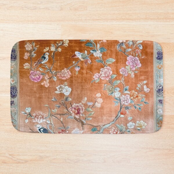 Item preview,  Chinese Silk Oriental Floral Birds Peachy Carpet Pattern designed and sold by GrinGalore.