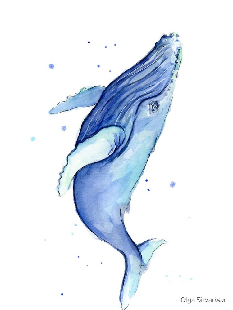 Thumbnail 4 von 4, iPhone-Hülle, Buckelwal Blau Aquarell designt und verkauft von olga-shvartsur.